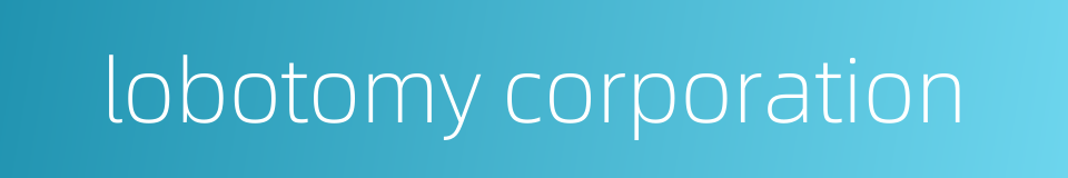 lobotomy corporation的同义词