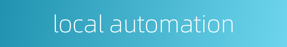 local automation的同义词