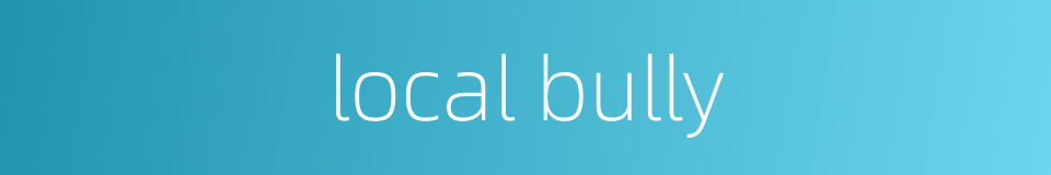 local bully的同义词