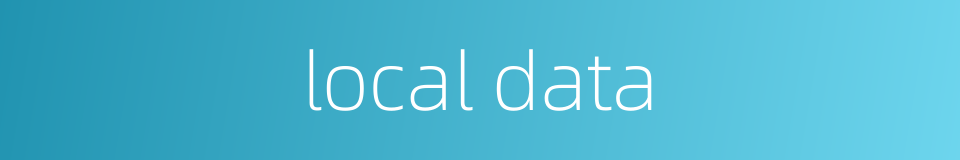 local data的同义词