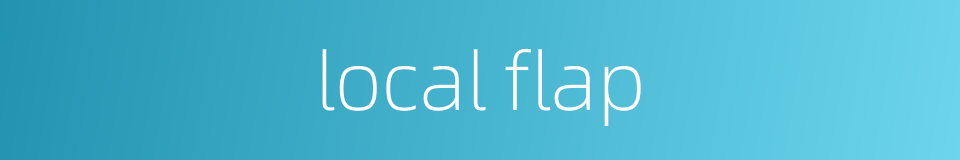 local flap的同义词