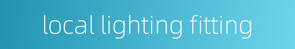 local lighting fitting的同义词