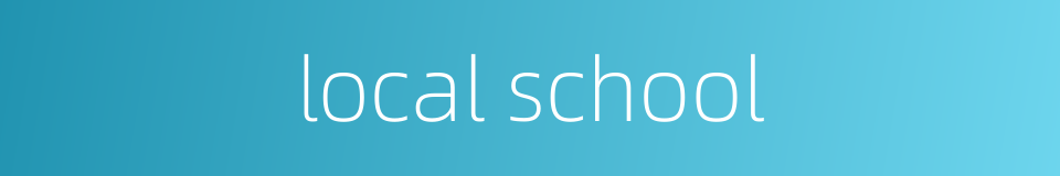 local school的同义词
