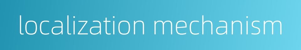 localization mechanism的同义词