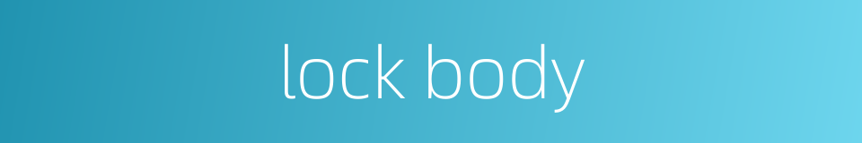 lock body的同义词