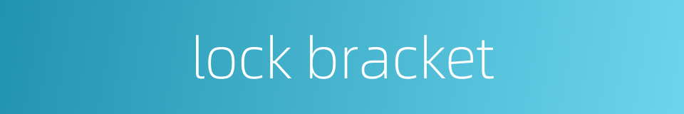 lock bracket的同义词