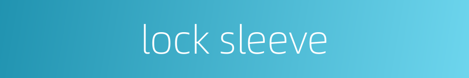 lock sleeve的同义词