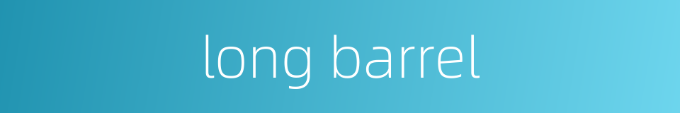 long barrel的同义词