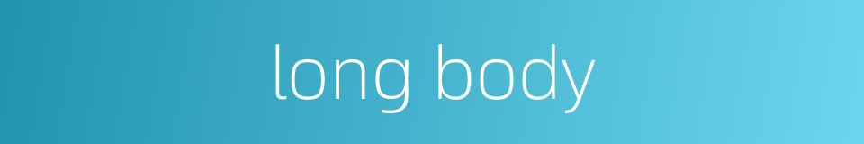 long body的同义词