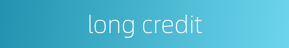 long credit的同义词