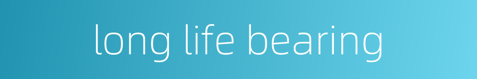 long life bearing的同义词