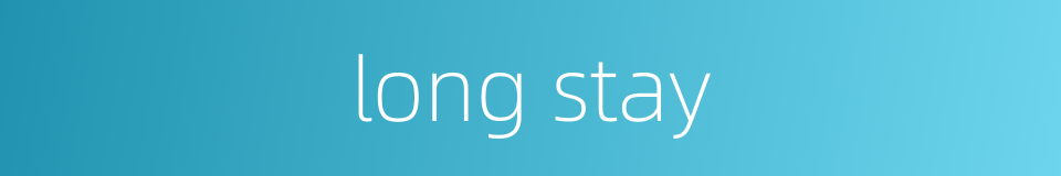 long stay的同义词