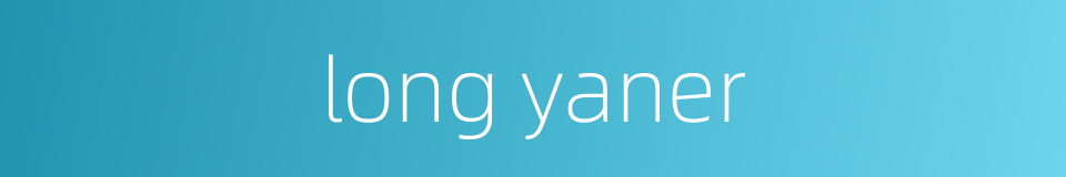 long yaner的同义词