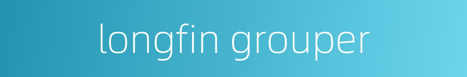 longfin grouper的同义词