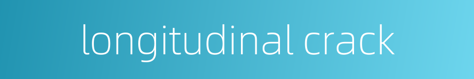 longitudinal crack的同义词