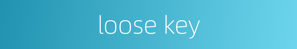 loose key的同义词