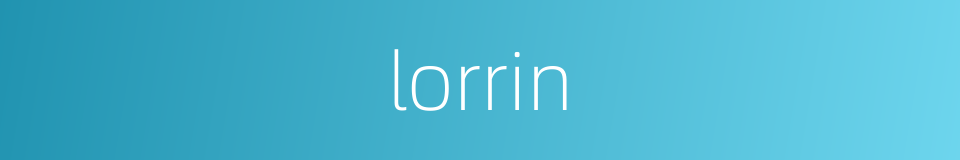 lorrin的同义词