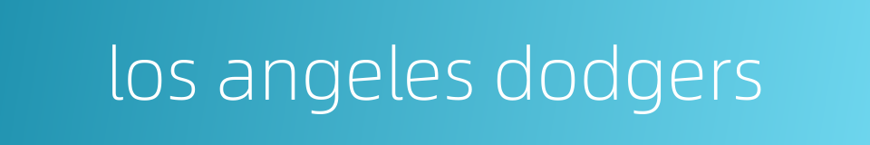 los angeles dodgers的同义词