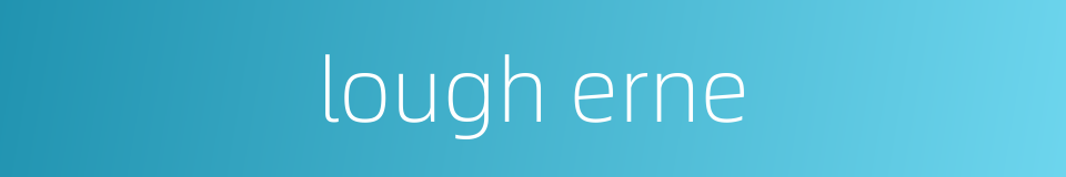 lough erne的同义词