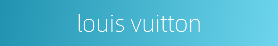 louis vuitton的同义词