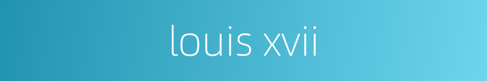 louis xvii的同义词
