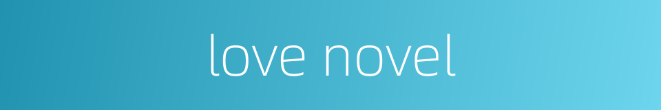 love novel的同义词
