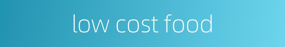 low cost food的同义词