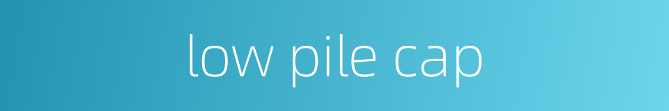 low pile cap的同义词