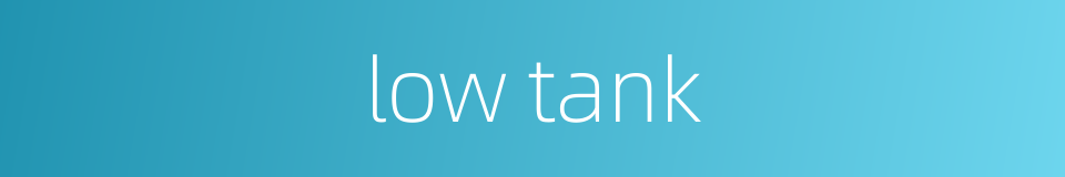 low tank的同义词