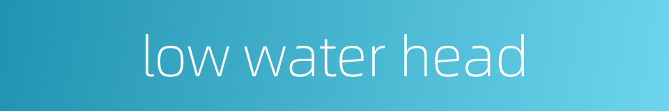 low water head的同义词