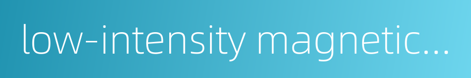 low-intensity magnetic field的同义词