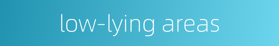 low-lying areas的同义词