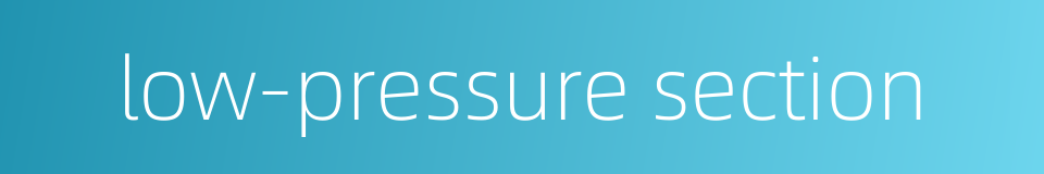 low-pressure section的同义词