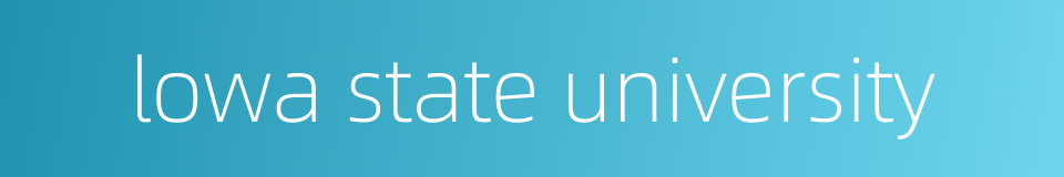 lowa state university的同义词