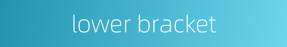 lower bracket的同义词