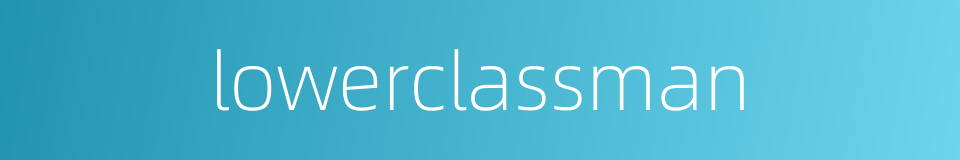 lowerclassman的同义词