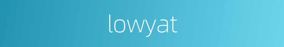 lowyat的同义词