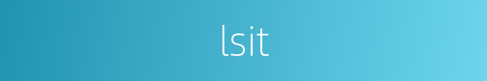lsit的同义词