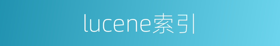 lucene索引的同义词