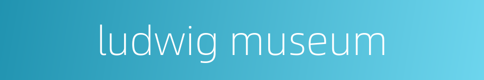 ludwig museum的同义词