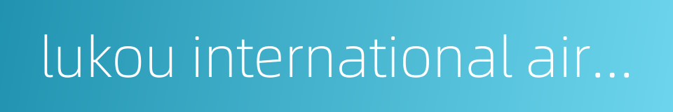 lukou international airport station的同义词