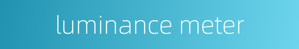 luminance meter的同义词