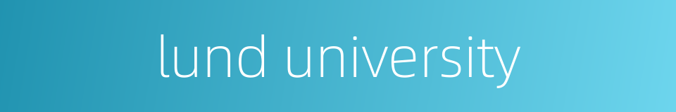 lund university的同义词