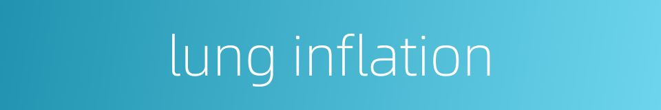 lung inflation的同义词