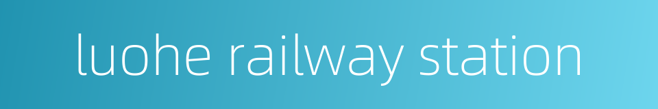 luohe railway station的同义词