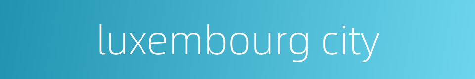 luxembourg city的同义词