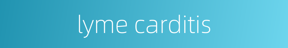 lyme carditis的同义词