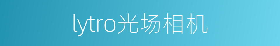 lytro光场相机的同义词