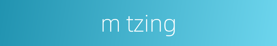 m tzing的同义词