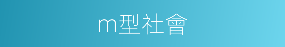 m型社會的同義詞